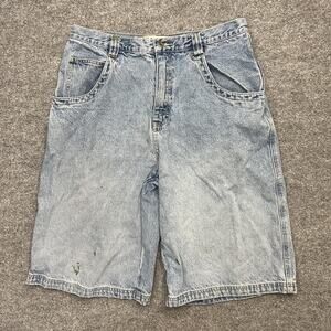 Carbon Jean Co Shorts Men 34 Blue Denim Carpenter Relaxed Baggy Workwear 90s Y2K